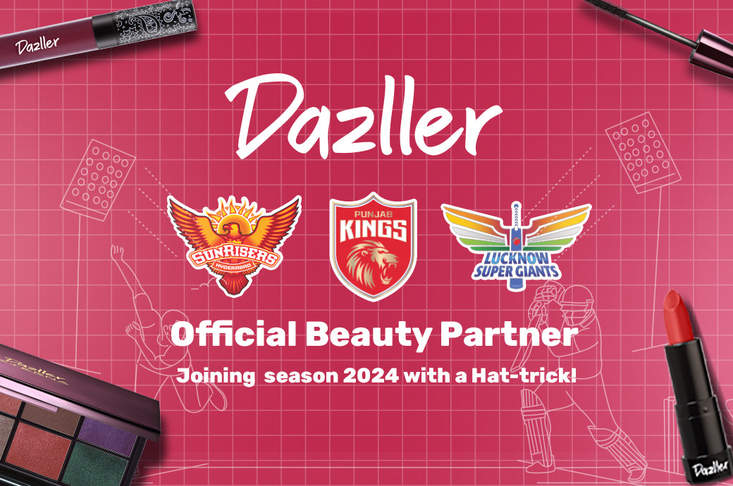 Dazller Joins 2024 Season with a Hat-Trick: Official Beauty Partner of Punjab Kings, Sunrisers Hyderabad, and Lucknow Super Giants!