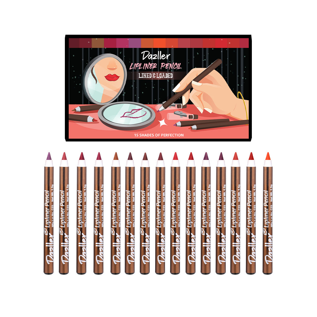 LipLiner Pencil Lined & Loaded  - Pack of 15
